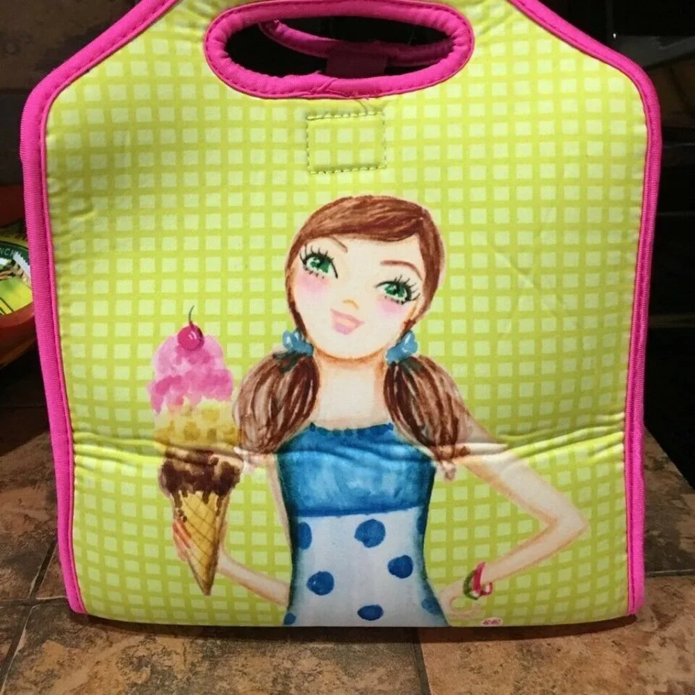 Totally Me child kids girl neoprene tote lunch tote bag